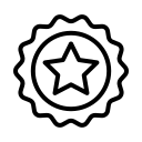 Star inside circle inside squiggly circle